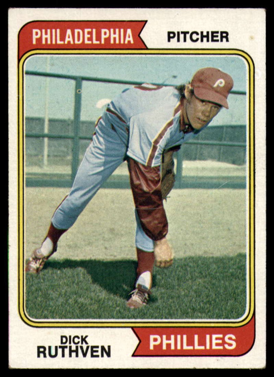 1974 Topps #47 Dick Ruthven VG RC Rookie Philadelphia Phillies 