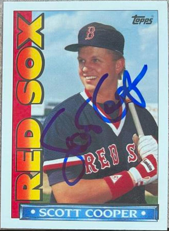 Scott Cooper Autographed 1990 Topps TV Red Sox #39