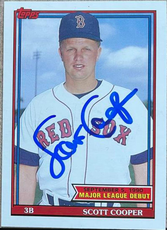 Scott Cooper Autographed 1991 Topps Major League Debut 1990 #35