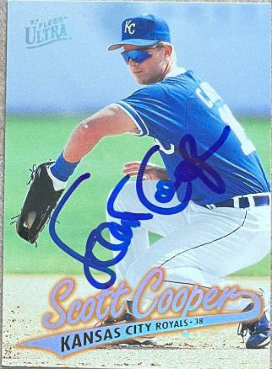 Scott Cooper Autographed 1997 Fleer Ultra #392 Kansas City Royals Card