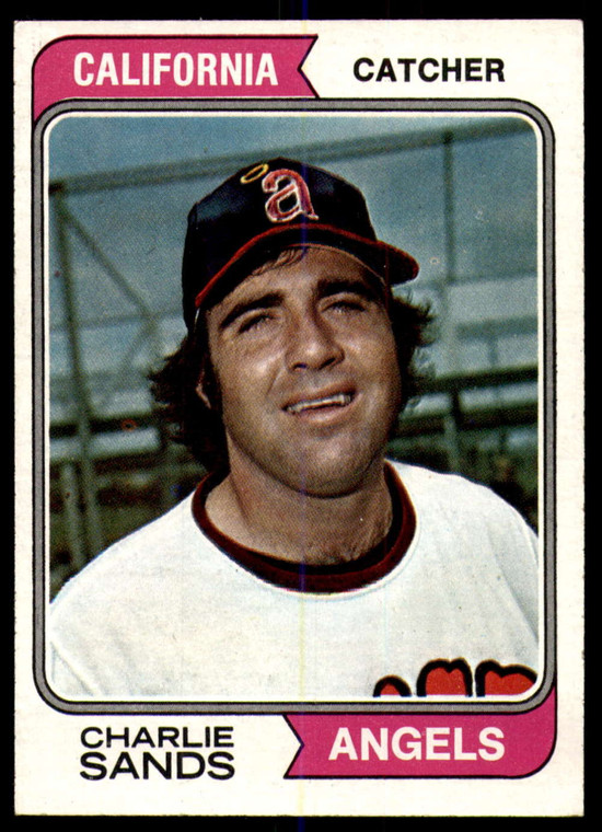 1974 Topps #381 Charlie Sands VG California Angels 