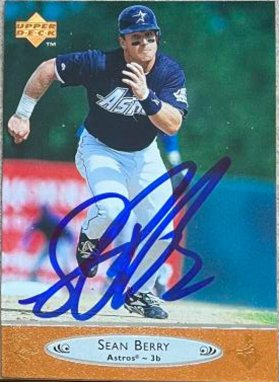 Sean Berry Autographed 1996 Upper Deck #497 Houston Astros Card
