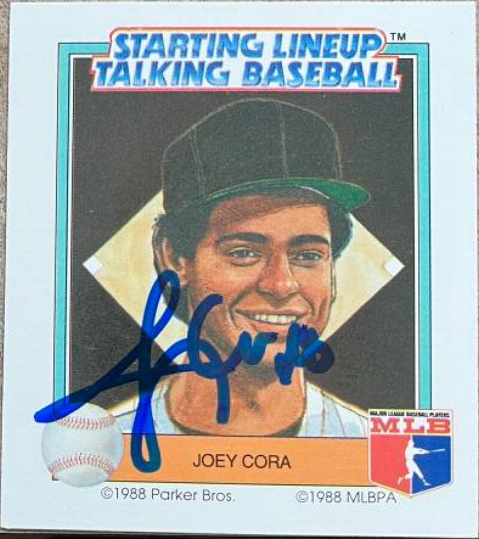 Joey Cora Autographed 1988 Parker Bros. Starting Lineup Talking Baseball San Diego Padres #18 