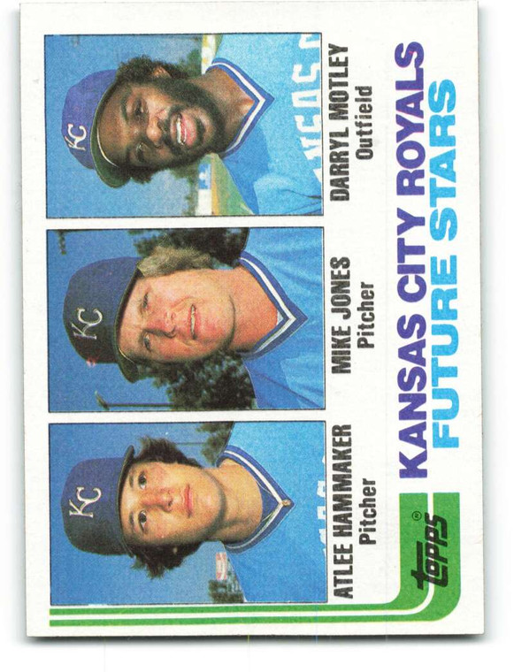 1982 Topps #471 Atlee Hammaker/Mike Jones/Darryl Motley Royals Rookies VG RC Rookie Kansas City Royals 