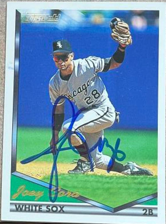 Joey Cora Autographed 1994 Topps Gold #478 Chicago White Sox Card