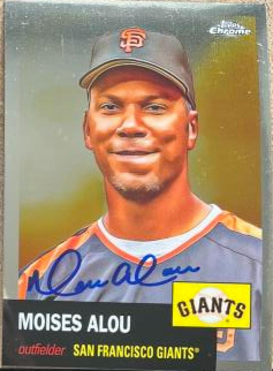 Moises Alou Autographed 2022 Topps Chrome Platinum Anniversary #360 San Francisco Giants Card 