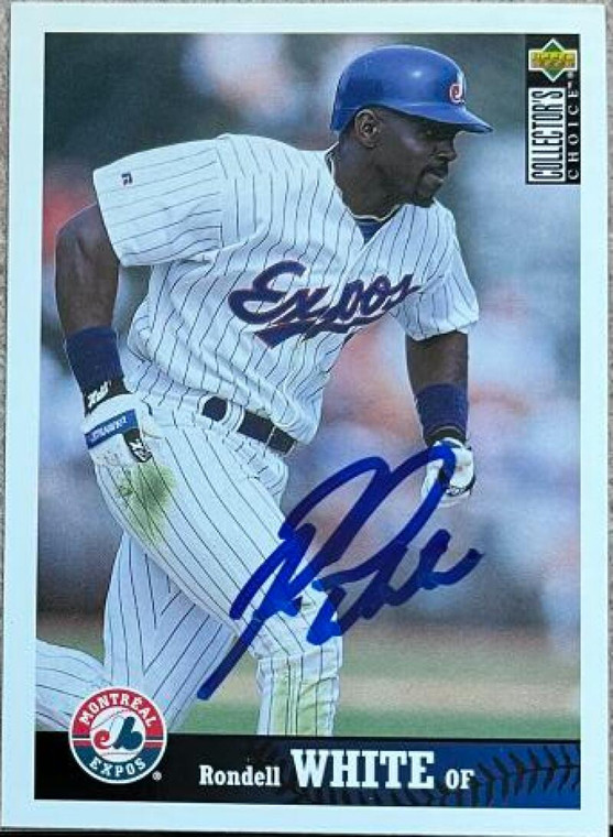 Rondell White Autographed 1997 Collector's Choice #165 Montreal Expos Card