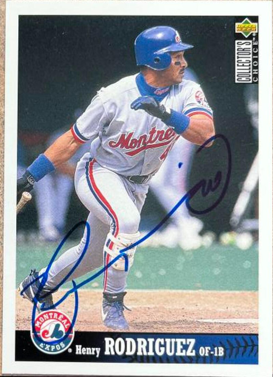Henry Rodriguez Autographed 1997 Collector's Choice #160 Montreal Expos Card