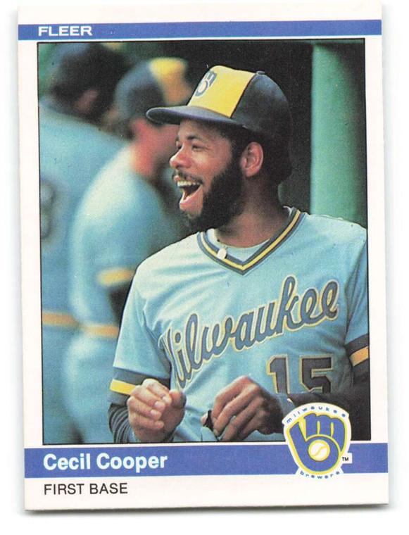1984 Fleer #198 Cecil Cooper VG Milwaukee Brewers 