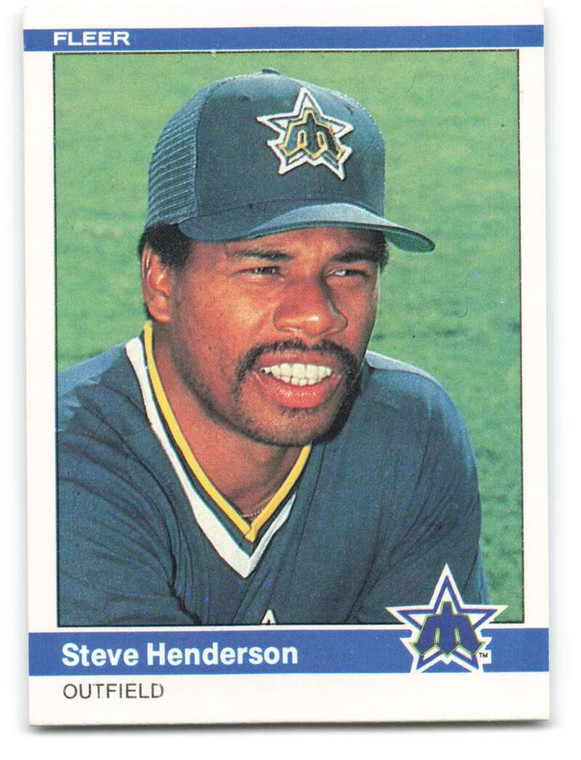 1984 Fleer #612 Steve Henderson VG Seattle Mariners 