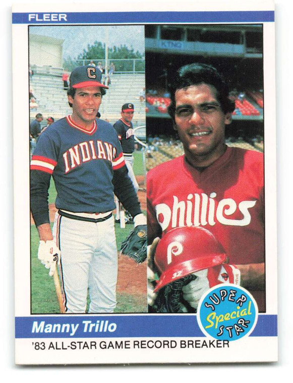 1984 Fleer #627 Manny Trillo 83 All-Star Game Record Breaker VG Cleveland Indians/Philadelphia Phillies 