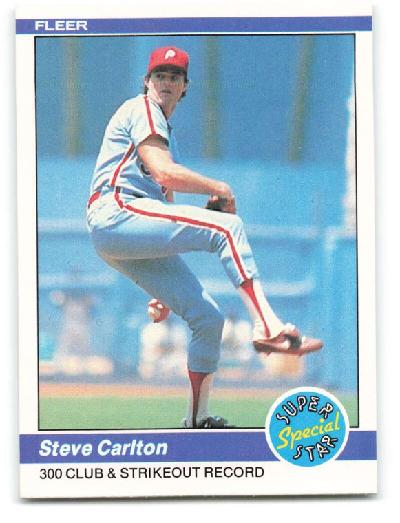1984 Fleer #642 Steve Carlton 300 Club and Strikeout Record VG Philadelphia Phillies 