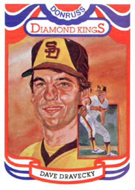 1984 Donruss #8a Dave Dravecky DK ERR VG San Diego Padres 
