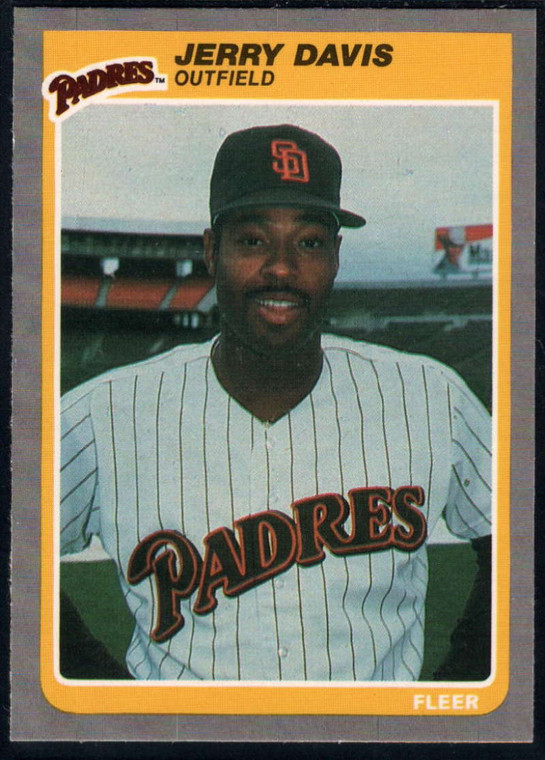 1985 Fleer Update #34 Jerry Davis VG RC Rookie San Diego Padres 