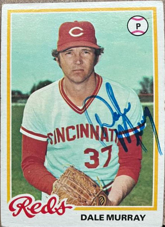Dale Murray Autographed 1978 Topps #149 Cincinnati Reds Card 