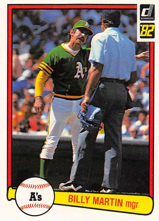 1982 Donruss #491 Billy Martin MG VG Oakland Athletics 