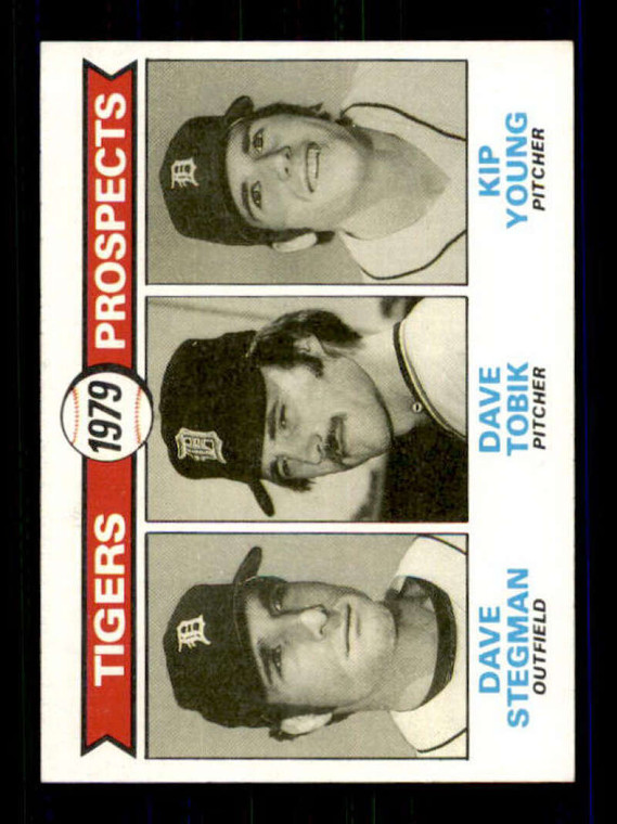1979 Topps #706 Dave Stegman/Dave Tobik/Kip Young Tigers Prospects VG RC Rookie Detroit Tigers 