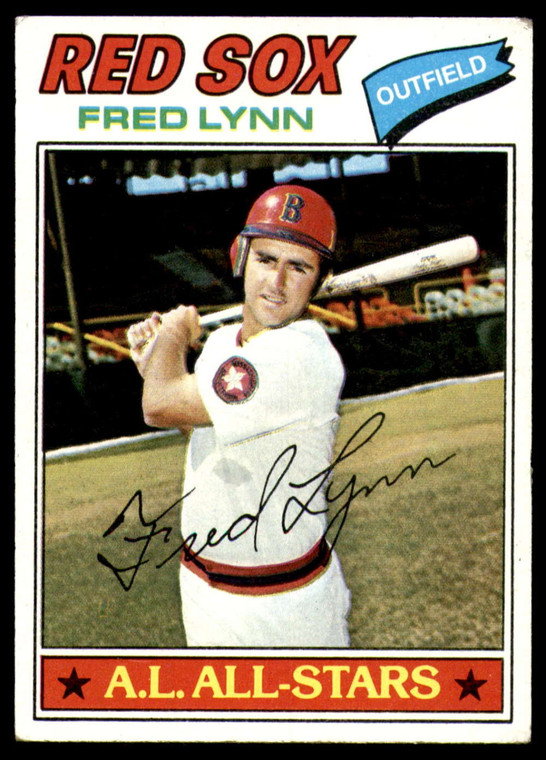 1977 Topps #210 Fred Lynn VG Boston Red Sox 