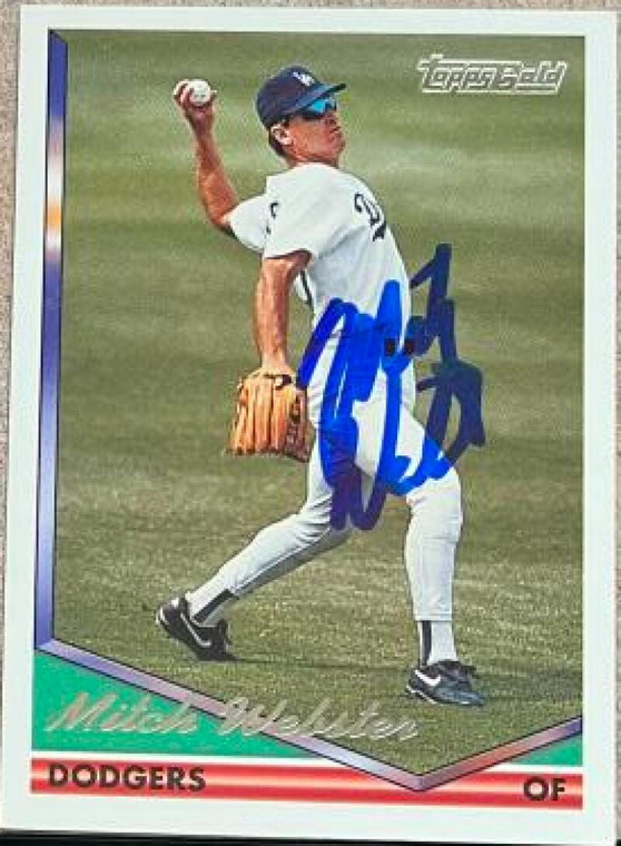 Mitch Webster Autographed 1994 Topps Gold #382