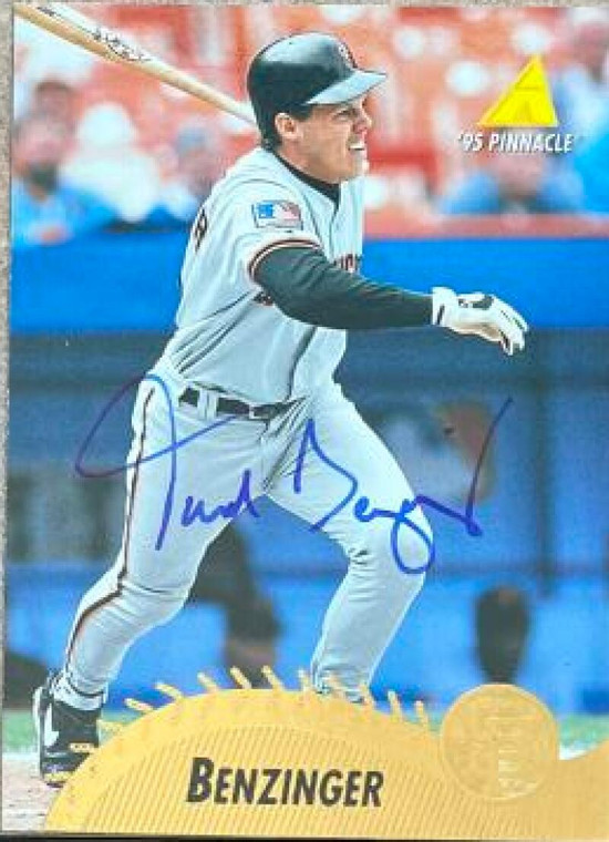 Todd Benzinger Autographed 1995 Pinnacle #307