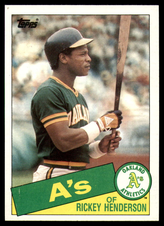 1985 Topps #115 Rickey Henderson VG Oakland Athletics 