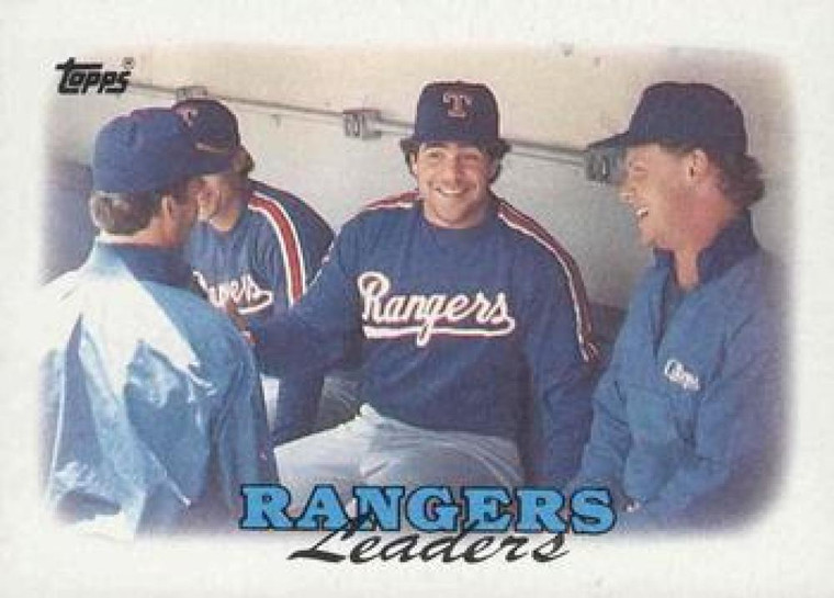 1988 Topps #201 Pete Incaviglia/Steve Buechele Rangers Team Leaders NM-MT Texas Rangers 