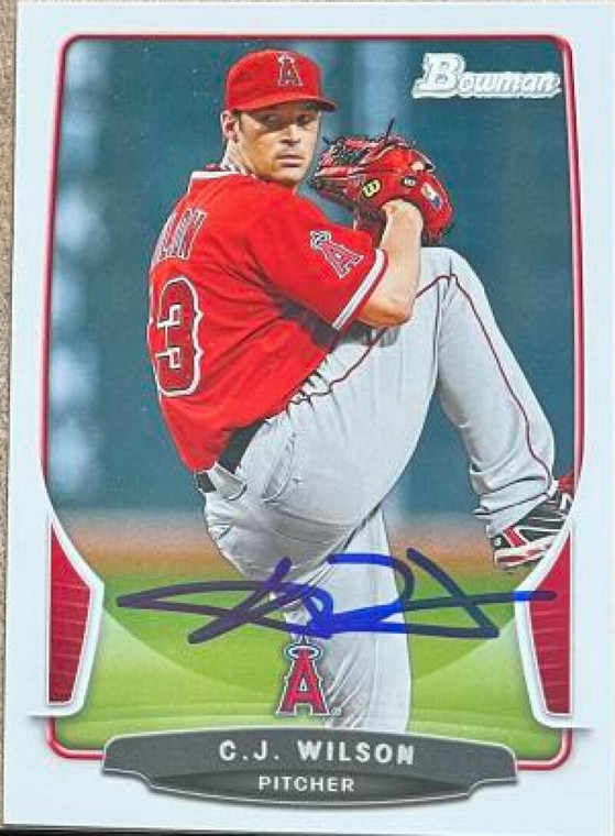 C.J. Wilson Autographed 2013 Bowman #71