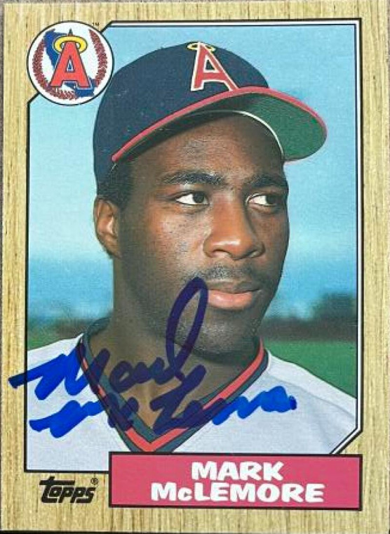 Mark McLemore Autographed 1987 Topps Traded #75T California Angels Card