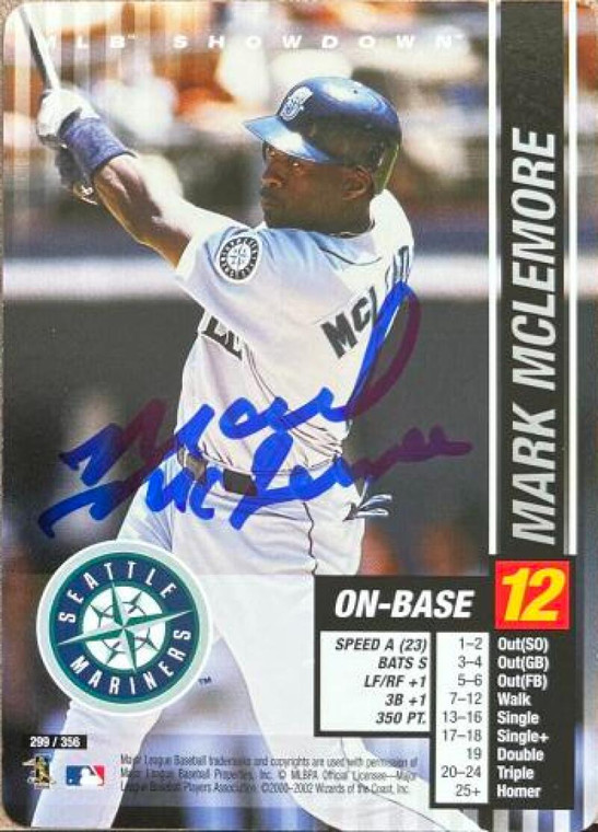 Mark McLemore Autographed 2002 MLB Showdown #299