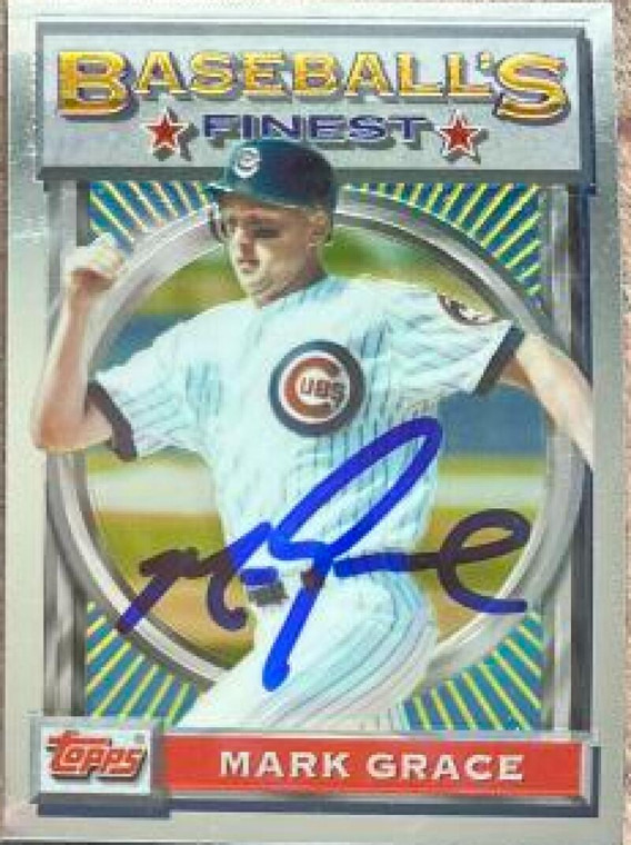 Mark Grace Autographed 1993 Topps Finest #73