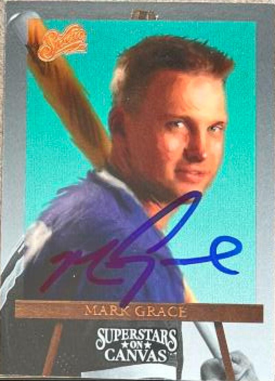 Mark Grace Autographed 1993 Studio Superstars on Canvas #8