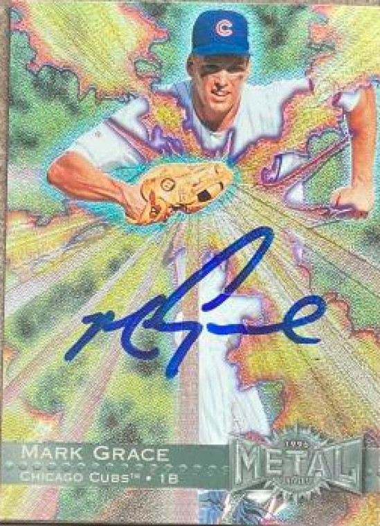 Mark Grace Autographed 1996 Metal Universe #141