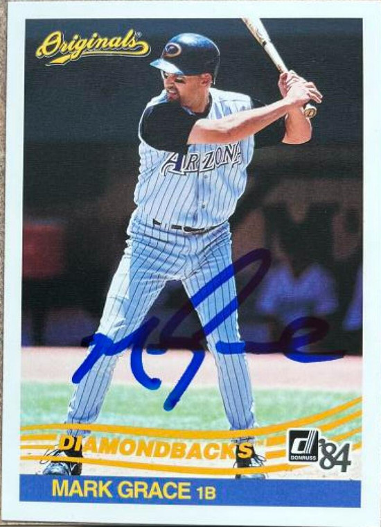 Mark Grace Autographed 2002 Donruss Originals #147 Style Year 1984