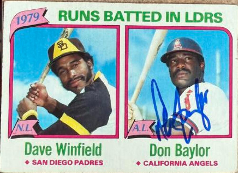 SOLD 161939 Don Baylor Autographed 1980 Topps #203 RBI Leaders