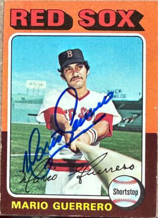 Mario Guerrero Autographed 1975 Topps #152