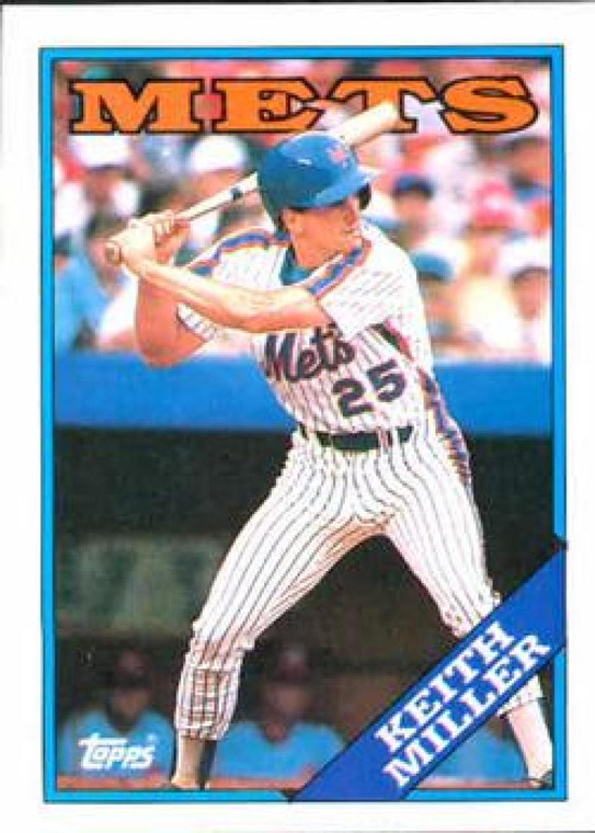 1988 Topps #382 Keith Miller NM-MT RC Rookie New York Mets 