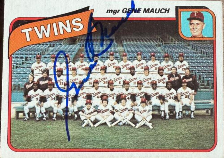 Gene Mauch Autographed 1980 Topps #328