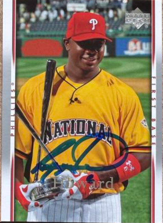 Ryan Howard Autographed 2007 Upper Deck #387
