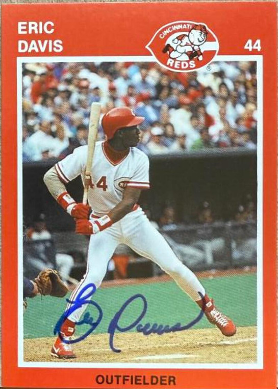 Eric Davis Autographed 1988 Kahn's Cincinnati Reds Card #NNO