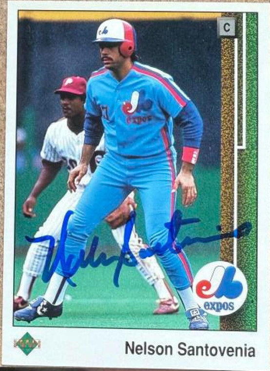Nelson Santovenia Autographed 1989 Upper Deck #380