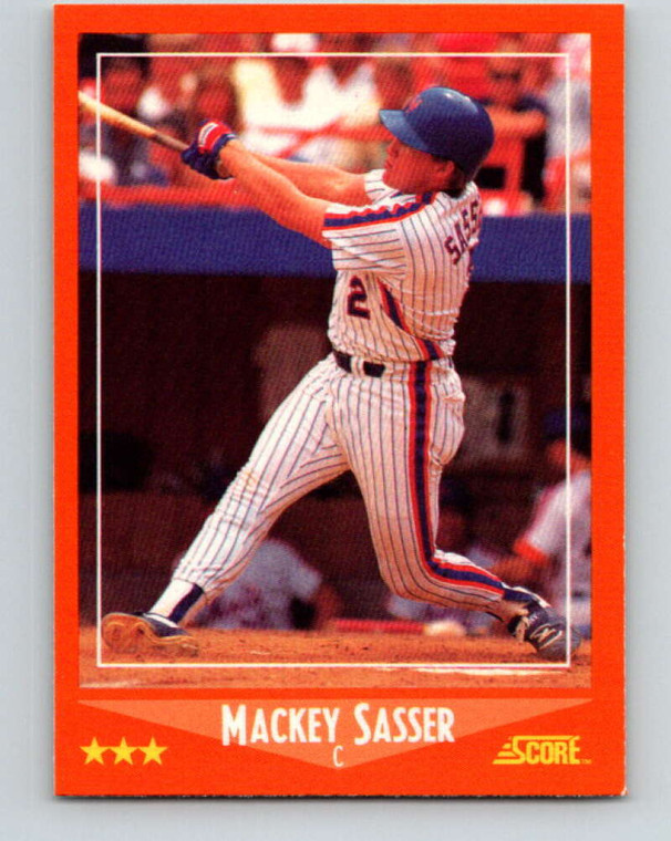 1988 Score Rookie and Traded #30T Mackey Sasser NM-MT  New York Mets 