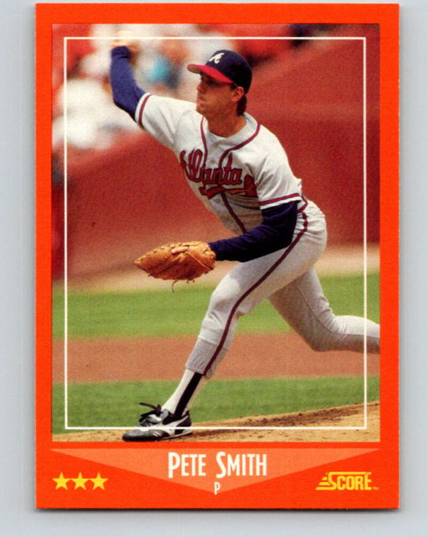 1988 Score Rookie and Traded #84T Pete Smith NM-MT  RC Rookie Atlanta Braves 