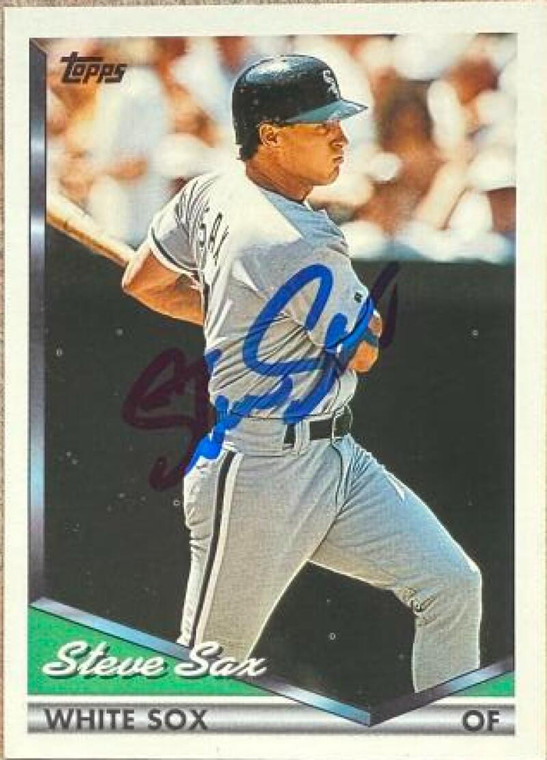 Steve Sax Autographed 1994 Topps #662 Chicago White Sox Card
