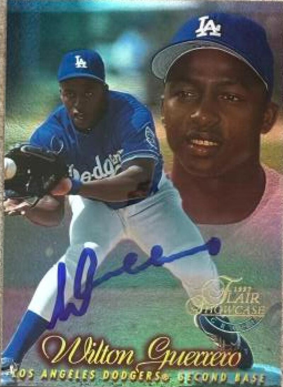 Wilton Guerrero Autographed 1997 Flair Showcase - Flair Showcase Row 1 (Grace) #91 