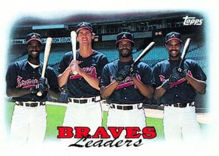 1988 Topps #549 Albert Hall/Dale Murphy/Ken Griffey Sr. Braves Team Leaders NM-MT Atlanta Braves 