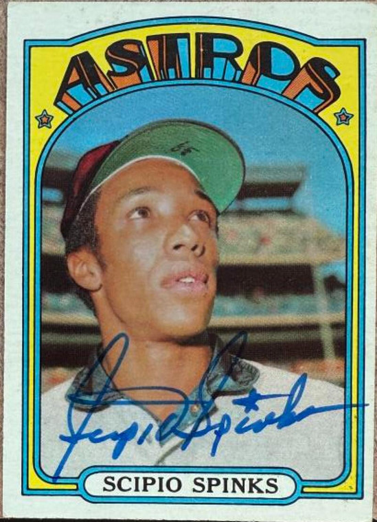 Scipio Spinks Autographed 1972 Topps #202 Houston Astros Card