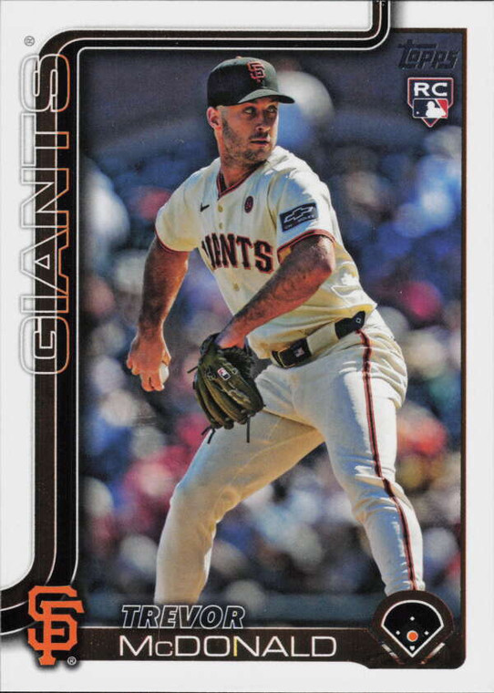 SOLD 163393 2025 Topps #357 Trevor McDonald NM-MT  RC Rookie San Francisco Giants 