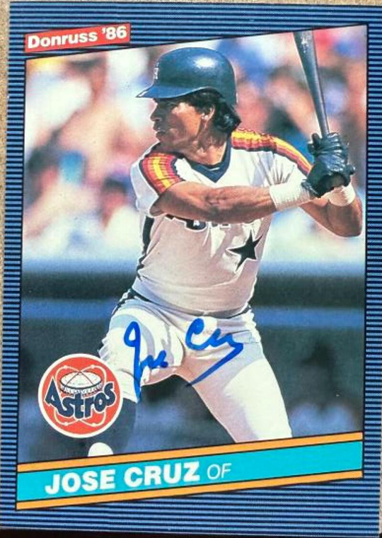 Jose Cruz Autographed 1986 Donruss #60