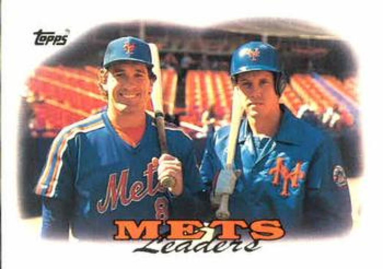 1988 Topps #579 Gary Carter/Kevin McReynolds Mets Team Leaders NM-MT New York Mets 