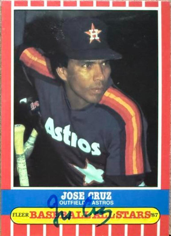 Jose Cruz Autographed 1987 Fleer Baseball All-Stars #11